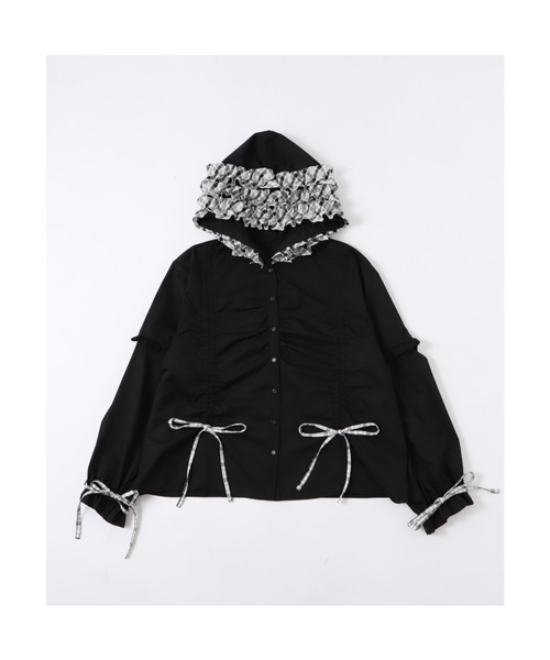 Whinny(ホワイニー)の「Whinny/≪セットアップ可能♪≫近未来的最強パラダイス(シャツ/ブラウス・レディース・ブルー系その他2/ブラック/ホワイト・FREE)」の6枚目の写真