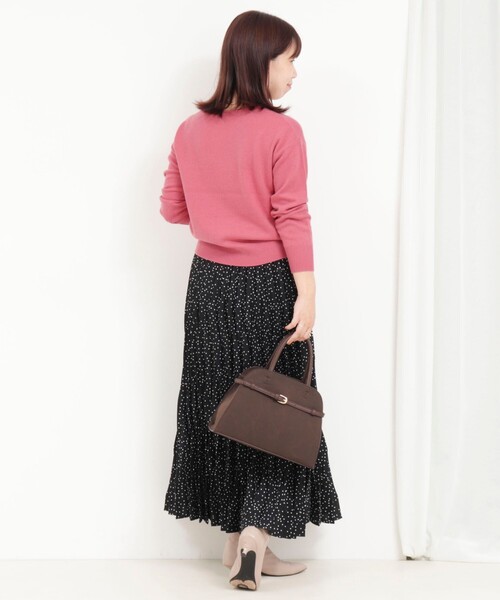 MICO COULIER（ミコクリエ）の「ウールカシミヤ 裾ボタンクルーネックプルオーバーニット（ニット/セーター・レディース・ダークネイビー/ピンク/オレンジ/ベビーピンク/チャコールグレー・38）」の13枚目の写真