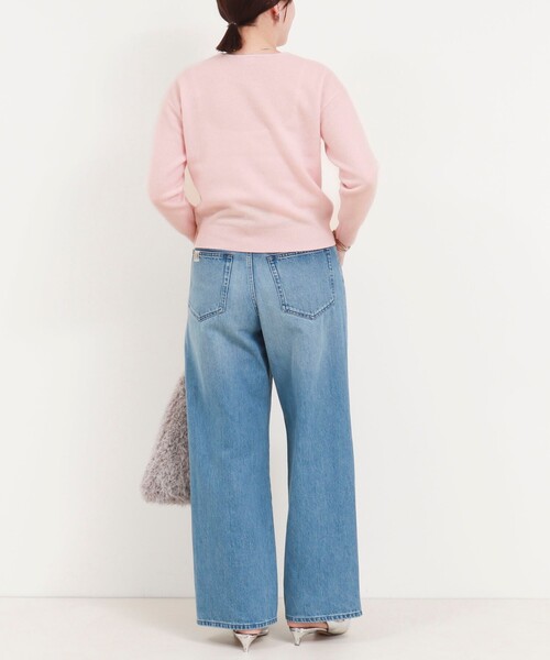 MICO COULIER（ミコクリエ）の「ウールカシミヤ 裾ボタンクルーネックプルオーバーニット（ニット/セーター・レディース・ダークネイビー/ピンク/オレンジ/ベビーピンク/チャコールグレー・38）」の19枚目の写真