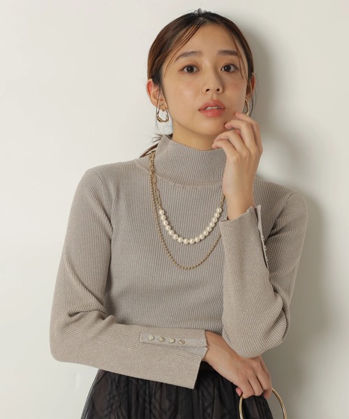 ハイネックラメリブニット（ニット/セーター）｜JUSGLITTY（ジャス