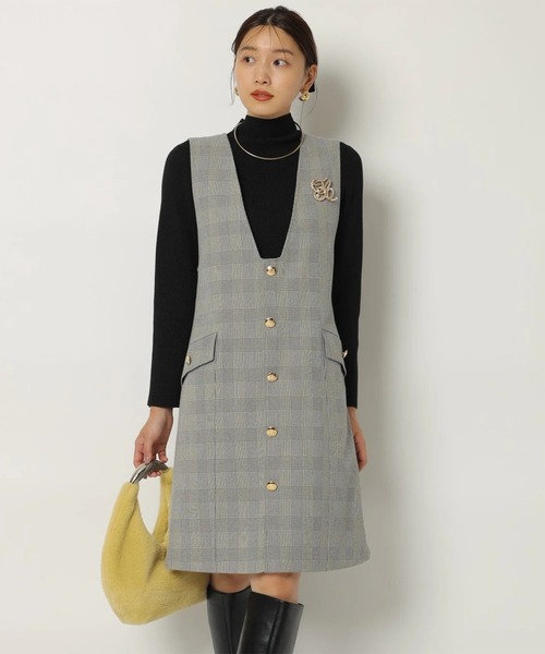 JUSGLITTY（ジャスグリッティー）の「ハイネックラメリブニット（ニット/セーター・レディース・ブラック/ホワイト/ベージュ系その他/グレイッシュベージュ/ブラウン・2）」の19枚目の写真