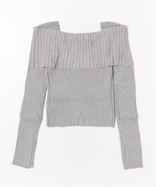 GORGE(ゴージ)の「《オフショル×細リブニット》レディース プルオーバー 長袖トップス 肩見せ セクシー 秋冬(ニット/セーター・レディース・オフホワイト/グレー/ブラック・F)」の4枚目の写真