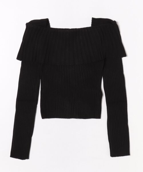 GORGE(ゴージ)の「《オフショル×細リブニット》レディース プルオーバー 長袖トップス 肩見せ セクシー 秋冬(ニット/セーター・レディース・オフホワイト/グレー/ブラック・F)」の15枚目の写真