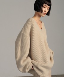 LOWRYS FARM | アゼVチュニックニット 605701(ニット/セーター)