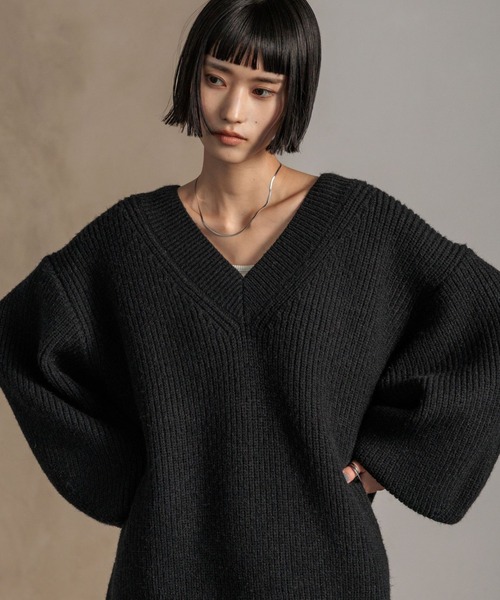 セール】アゼVチュニックニット 605701（ニット/セーター）｜LOWRYS