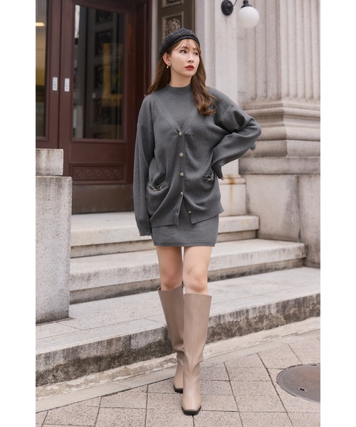 ワンピース herlipto Clemence Knit Dress Set M Clemence Knit Dress Set（ワンピース）｜Her lip to（ハーリップ