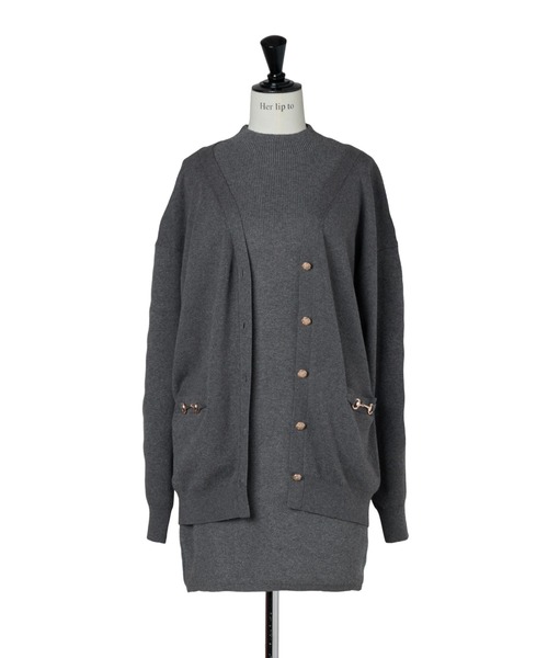 Clemence Knit Dress Set Sサイズ Clemence Knit Dress Set（ワンピース）｜Her lip to（ハー