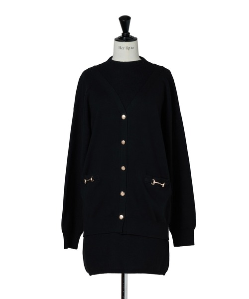 Clemence Knit Dress Set Sサイズ Clemence Knit Dress Set（ワンピース）｜Her lip to（ハー