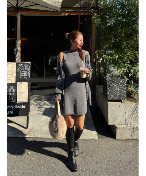 【新品未使用タグ付き】Clemence Knit Dress Set Clemence Knit Dress Set（ワンピース）｜Her lip to（ハー