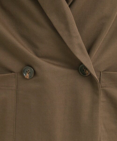 SHOO・LA・RUE(シューラルー)の「【S-LL/ひんやり】さらっとしたタッチが心地よい ダブルブレストジャケット(テーラードジャケット・レディース・ダークブラウン/ブラック・01/02/03/04)」の10枚目の写真