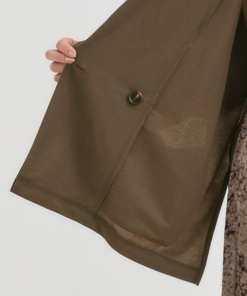 SHOO・LA・RUE(シューラルー)の「【S-LL/ひんやり】さらっとしたタッチが心地よい ダブルブレストジャケット(テーラードジャケット・レディース・ダークブラウン/ブラック・01/02/03/04)」の18枚目の写真