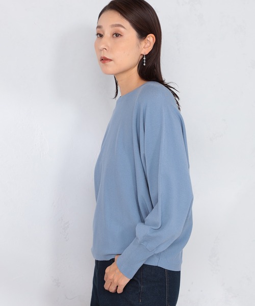 GALLORIA(ギャローリア)の「マシンウォッシャブル ドルマンニット(ニット/セーター・レディース・アイボリー/ブルーグレー/テラコッタ/ネイビー・L/S/M/LL)」の8枚目の写真