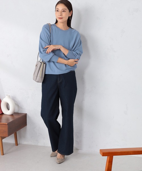 GALLORIA(ギャローリア)の「マシンウォッシャブル ドルマンニット(ニット/セーター・レディース・アイボリー/ブルーグレー/テラコッタ/ネイビー・L/S/M/LL)」の11枚目の写真