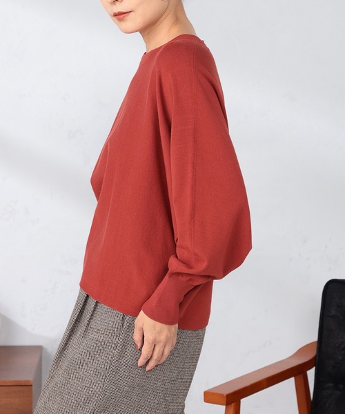 GALLORIA(ギャローリア)の「マシンウォッシャブル ドルマンニット(ニット/セーター・レディース・アイボリー/ブルーグレー/テラコッタ/ネイビー・L/S/M/LL)」の13枚目の写真