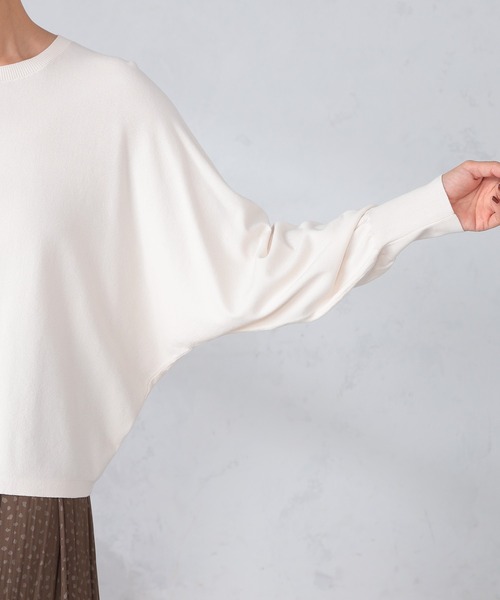 GALLORIA(ギャローリア)の「マシンウォッシャブル ドルマンニット(ニット/セーター・レディース・アイボリー/ブルーグレー/テラコッタ/ネイビー・L/S/M/LL)」の18枚目の写真