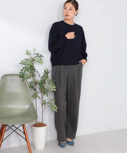 GALLORIA(ギャローリア)の「マシンウォッシャブル ドルマンニット(ニット/セーター・レディース・アイボリー/ブルーグレー/テラコッタ/ネイビー・L/S/M/LL)」の20枚目の写真