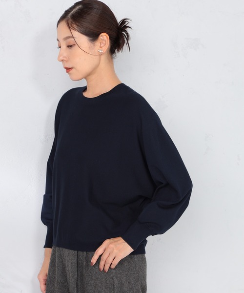 GALLORIA(ギャローリア)の「マシンウォッシャブル ドルマンニット(ニット/セーター・レディース・アイボリー/ブルーグレー/テラコッタ/ネイビー・L/S/M/LL)」の5枚目の写真