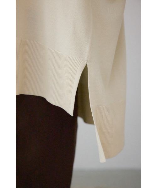 AZUL by moussy（アズールバイマウジー）の「ポロカラーフォルムニットプルオーバー（ニット/セーター・レディース・杢グレー/アイボリー/ブラック/ダークブルー・FREE）」の15枚目の写真