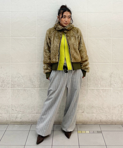 Oriens JOURNAL STANDARD（オリエンス ジャーナルスタンダード）の「フェイクファーブルゾン（その他アウター・レディース・ブラウン系その他/キャメル・FREE）」の4枚目の写真