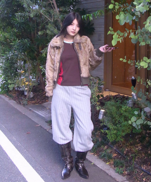 Oriens JOURNAL STANDARD（オリエンス ジャーナルスタンダード）の「フェイクファーブルゾン（その他アウター・レディース・ブラウン系その他/キャメル・FREE）」の18枚目の写真