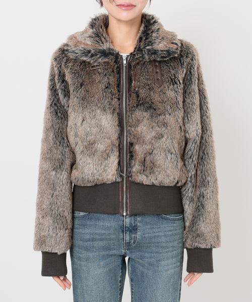 Oriens JOURNAL STANDARD（オリエンス ジャーナルスタンダード）の「フェイクファーブルゾン（その他アウター・レディース・ブラウン系その他/キャメル・FREE）」の9枚目の写真