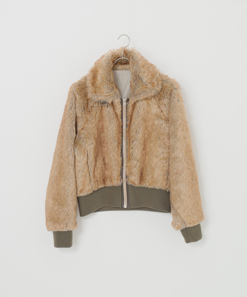 Oriens JOURNAL STANDARD（オリエンス ジャーナルスタンダード）の「フェイクファーブルゾン（その他アウター・レディース・ブラウン系その他/キャメル・FREE）」の11枚目の写真