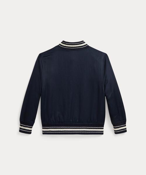 ロゴ サテン ベースボール ジャケット（スタジャン）｜POLO RALPH