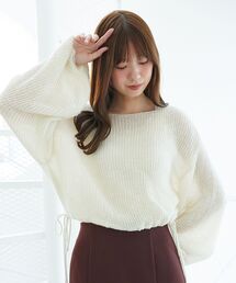 キラキラドロストメッシュニット