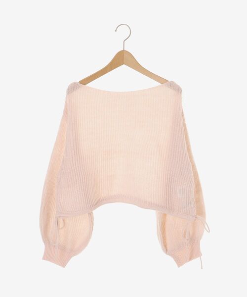 MAJESTIC LEGON(マジェスティックレゴン)の「キラキラドロストメッシュニット(ニット/セーター・レディース・ピンク/ボルドー/アイボリー/ブラック・MEDIUM)」の10枚目の写真