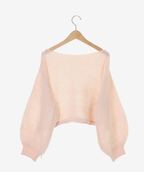 MAJESTIC LEGON(マジェスティックレゴン)の「キラキラドロストメッシュニット(ニット/セーター・レディース・ピンク/ボルドー/アイボリー/ブラック・MEDIUM)」の13枚目の写真