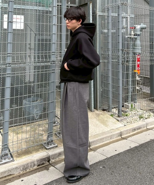 Chikashitsu +】over tuck slacks / 【チカシツプラス】オーバータック