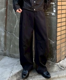 Chikashitsu +（チカシツプラス）の「【Chikashitsu +】over tuck slacks / 【チカシツプラス】オーバータックスラックス（スラックス）」