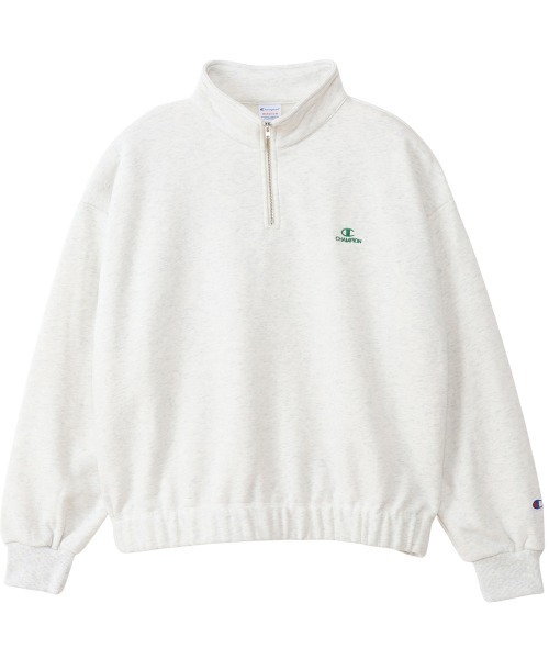 Champion(チャンピオン)の「チャンピオン HALF ZIP SWEATSHIRT_(スウェット・レディース・ホワイト/ライトグレー/ダークグリーン/チャコールグレー/ダークブルー・M/L)」の1枚目の写真