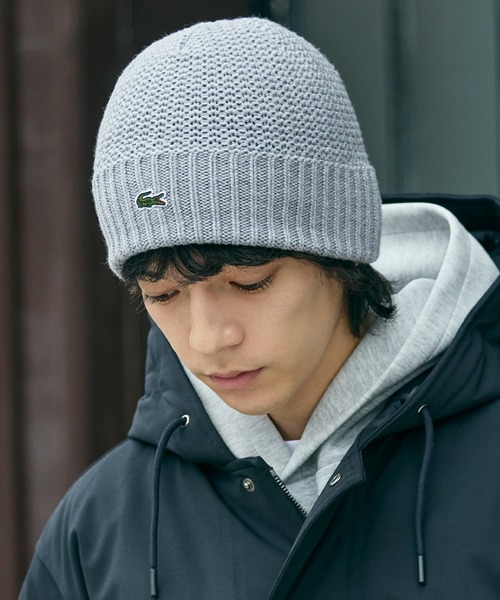 LACOSTE（ラコステ）の「ワンポイントウールニットキャップ（ニットキャップ/ビーニー・メンズ・ブラック/ダークグリーン/グレー・FREE）」の15枚目の写真