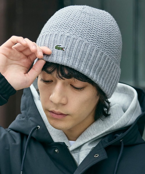 LACOSTE（ラコステ）の「ワンポイントウールニットキャップ（ニットキャップ/ビーニー・メンズ・ブラック/ダークグリーン/グレー・FREE）」の17枚目の写真