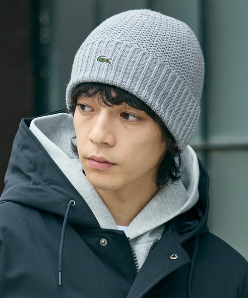 LACOSTE（ラコステ）の「ワンポイントウールニットキャップ（ニットキャップ/ビーニー・メンズ・ブラック/ダークグリーン/グレー・FREE）」の18枚目の写真