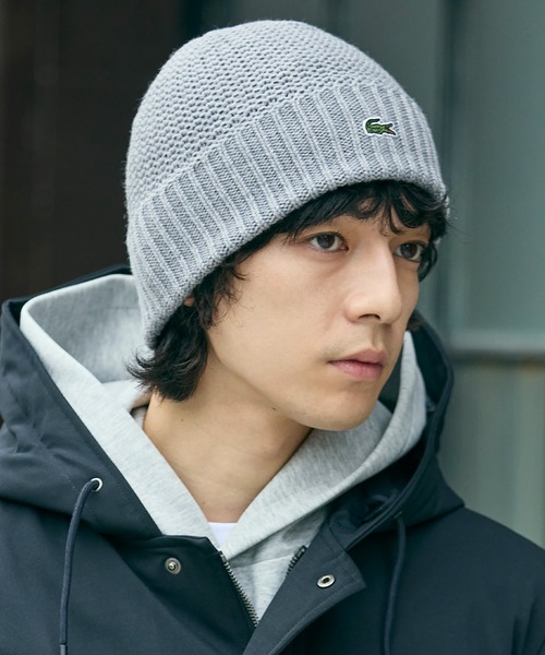 LACOSTE（ラコステ）の「ワンポイントウールニットキャップ（ニットキャップ/ビーニー・メンズ・ブラック/ダークグリーン/グレー・FREE）」の19枚目の写真