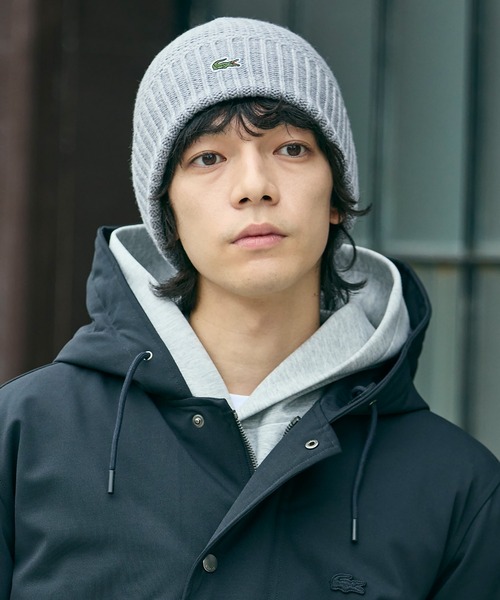 LACOSTE（ラコステ）の「ワンポイントウールニットキャップ（ニットキャップ/ビーニー・メンズ・ブラック/ダークグリーン/グレー・FREE）」の20枚目の写真