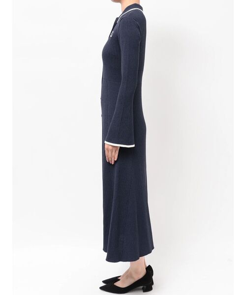 TONAL（トーナル）の「エンブレム刺繍ポロニットワンピース（ワンピース・レディース・ライトブルー/ネイビー/ブラウン・MEDIUM）」の12枚目の写真