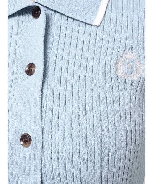 TONAL（トーナル）の「エンブレム刺繍ポロニットワンピース（ワンピース・レディース・ライトブルー/ネイビー/ブラウン・MEDIUM）」の6枚目の写真