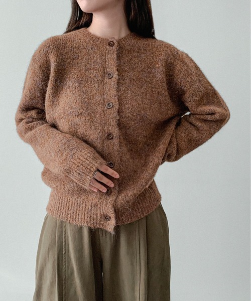 on:nue（オンニュ）の「【on:nue】ウール混シックカーディガン（カーディガン/ボレロ・レディース・グレー/アイボリー/テラコッタ・FREE）」の3枚目の写真