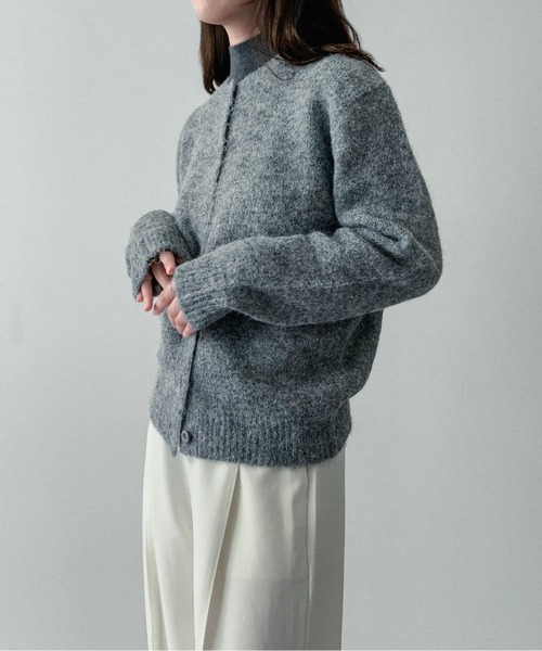 on:nue（オンニュ）の「【on:nue】ウール混シックカーディガン（カーディガン/ボレロ・レディース・グレー/アイボリー/テラコッタ・FREE）」の5枚目の写真