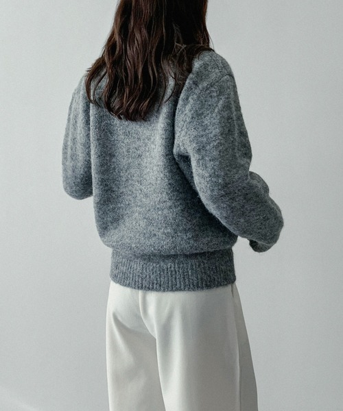 on:nue（オンニュ）の「【on:nue】ウール混シックカーディガン（カーディガン/ボレロ・レディース・グレー/アイボリー/テラコッタ・FREE）」の6枚目の写真