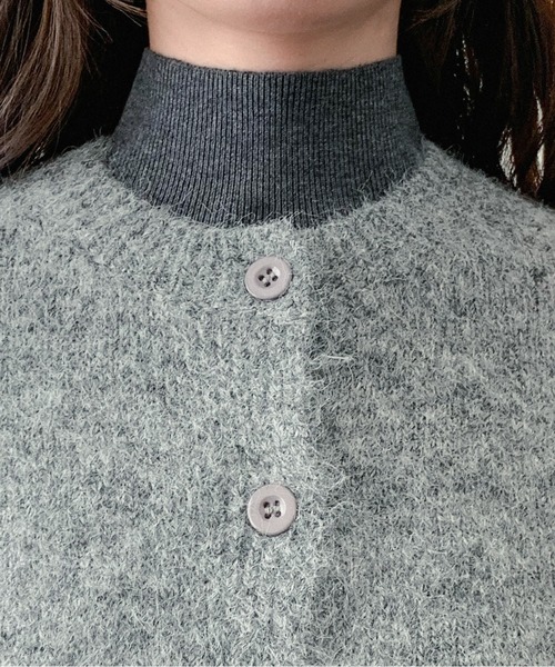 on:nue（オンニュ）の「【on:nue】ウール混シックカーディガン（カーディガン/ボレロ・レディース・グレー/アイボリー/テラコッタ・FREE）」の11枚目の写真