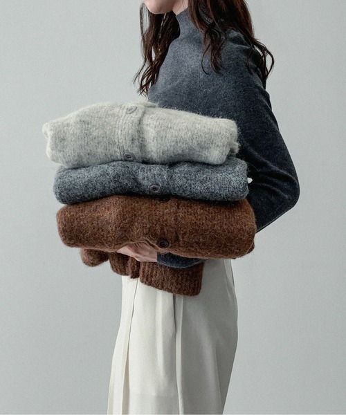 on:nue（オンニュ）の「【on:nue】ウール混シックカーディガン（カーディガン/ボレロ・レディース・グレー/アイボリー/テラコッタ・FREE）」の15枚目の写真