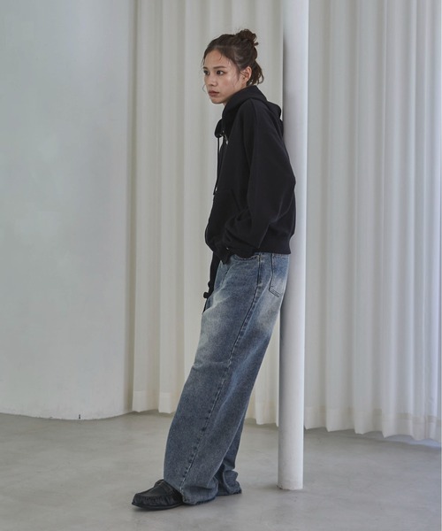 feepur（フェピュール）の「ダブルジップベーシックパーカー（パーカー・レディース・ブラック/レッド/ブラウン/杢グレー/オートミール・MEDIUM）」の20枚目の写真