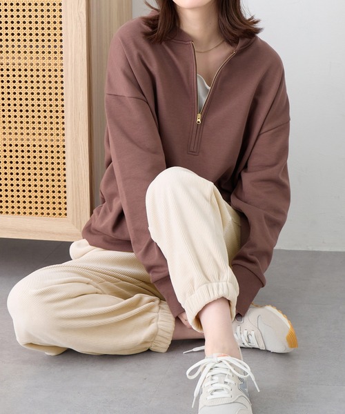 Viola e Viola（ヴィオラエヴィオラ）の「毛布のような温かさ　楽ぽか裏ファージョグパンツ（その他パンツ・レディース・モカ/チャコール/アイボリー/ブラック・LL/L/M）」の2枚目の写真