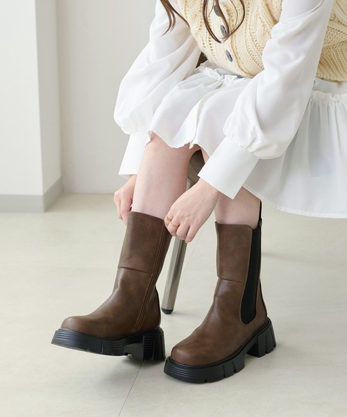 apres jour clair(アプレジュールクレア)の「【apres jour clair】サイドゴアブーツ【ZOZOTOWN限定アイテム】(ブーツ・レディース・ブラウン系その他/ブラック・MEDIUM/LARGE/X-LARGE/SMALL)」の6枚目の写真