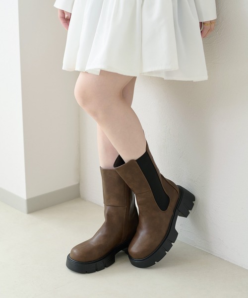 apres jour clair(アプレジュールクレア)の「【apres jour clair】サイドゴアブーツ【ZOZOTOWN限定アイテム】(ブーツ・レディース・ブラウン系その他/ブラック・MEDIUM/LARGE/X-LARGE/SMALL)」の7枚目の写真