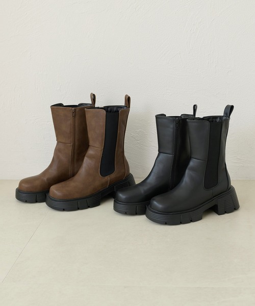 apres jour clair(アプレジュールクレア)の「【apres jour clair】サイドゴアブーツ【ZOZOTOWN限定アイテム】(ブーツ・レディース・ブラウン系その他/ブラック・MEDIUM/LARGE/X-LARGE/SMALL)」の8枚目の写真